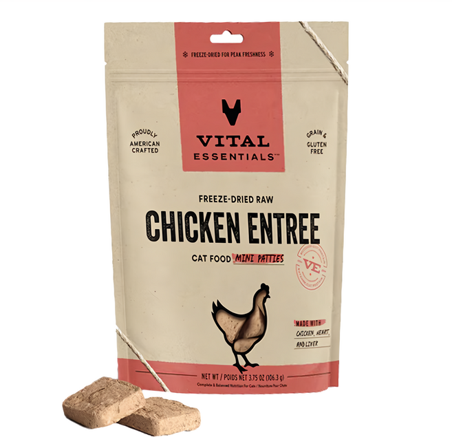 VITAL ESSENTIALS 凍乾鮮肉生食餐 貓用, 雞肉, 106g, 1包