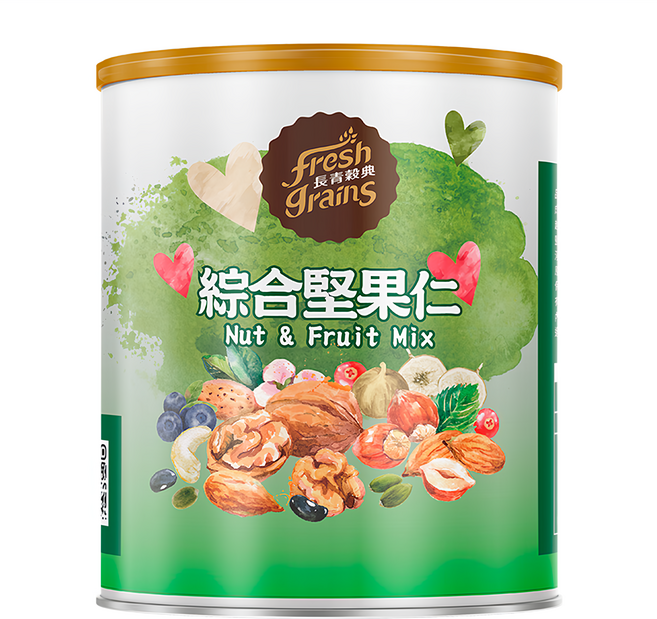 fresh grains 長青穀典 綜合堅果仁, 300g, 1罐