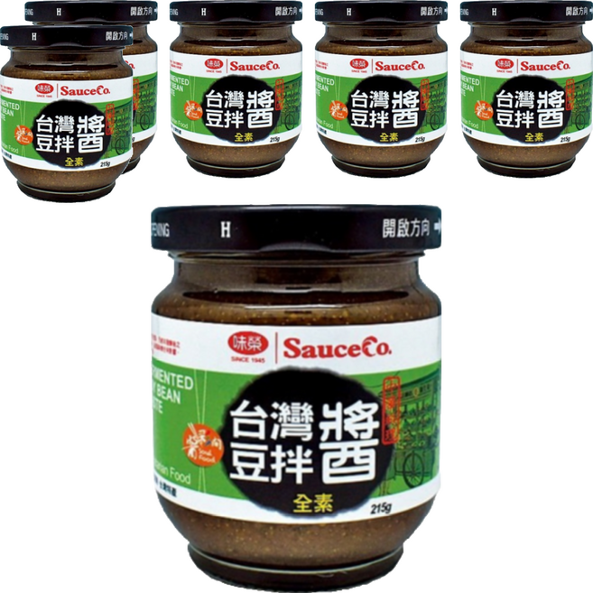 味榮 原味豆拌醬 純素, 215g, 6罐