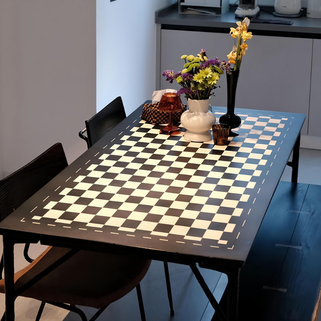 Arbor Home 喬木居家 皮革桌布 輕奢防燙隔熱 免洗好打理 120 x 70cm 黑色 + 白色 1個