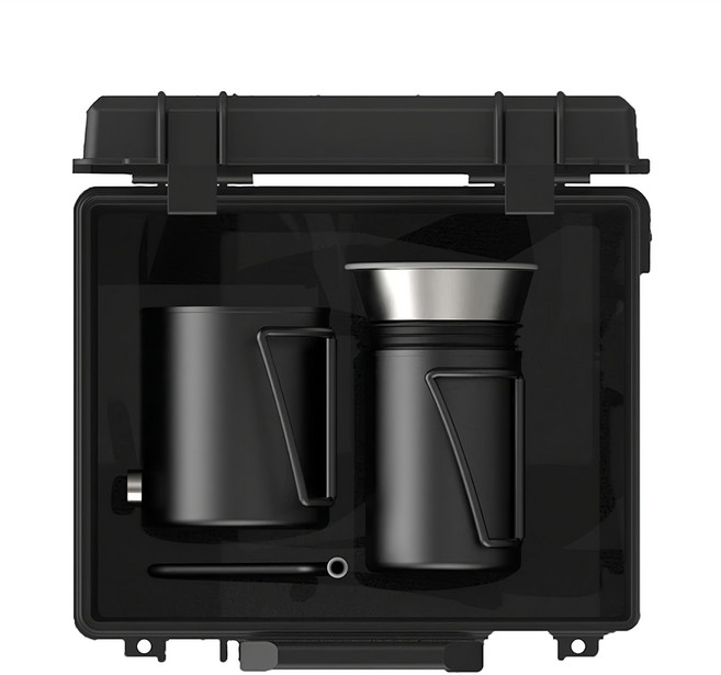Driver CAMPING COFFEE 戶外咖啡組 CP-CT393, 墨黑色, 1組
