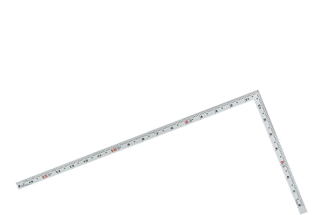 SHINWA 鶴龜 名作角尺 1尺6寸 薄型 曲尺 木工角尺 日本製 33907 45cm, 1個