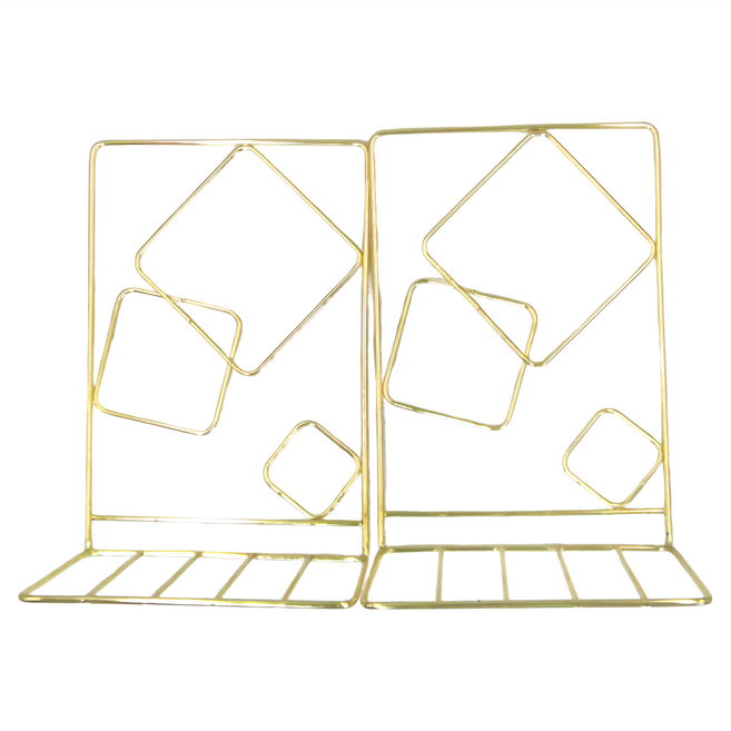 CCHING 青青文具 方框書擋, 金色