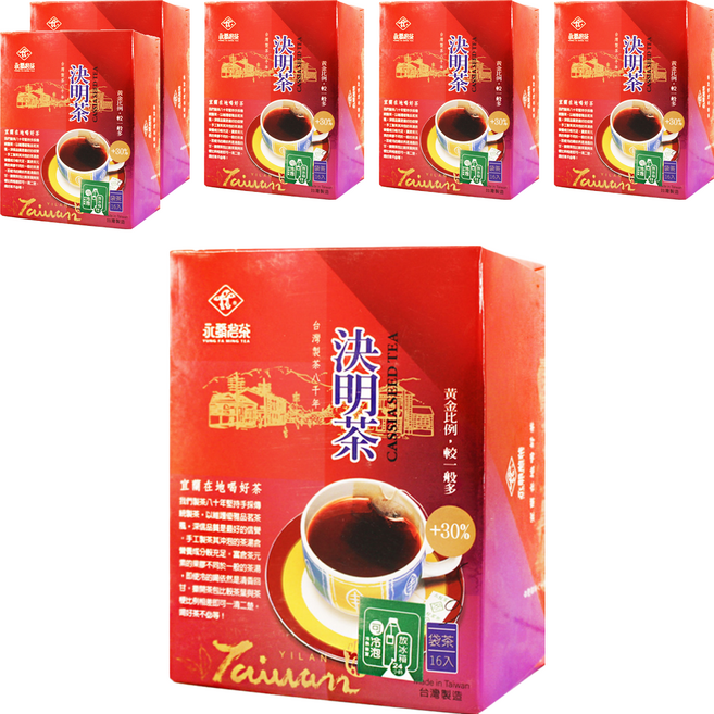 永發茗茶 冷泡決明茶, 4.6g, 16包, 6盒