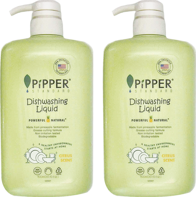 PiPPER STANDARD 沛柏 鳳梨酵素洗碗精 柑橘, 900ml, 2瓶