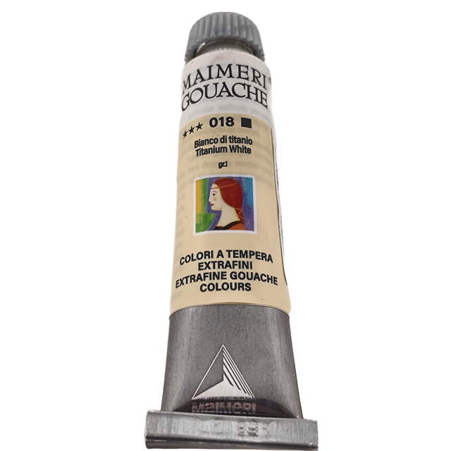 MaIMeRI 美利 GOUACHE 不透明水彩 MA-2002018 018 TITANIUM WHITE 鈦白, 20ml, 1色