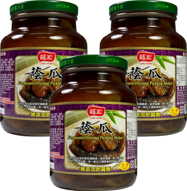 龍宏 蔭瓜, 650g, 3罐