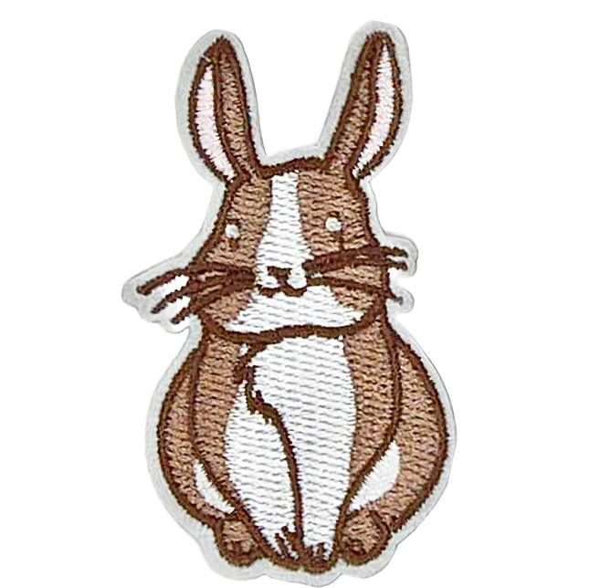 Hi 你好 刺繡貼紙, 兔子, 1張
