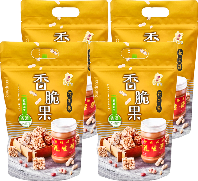新竹福源 花生醬香脆果, 100g, 4包