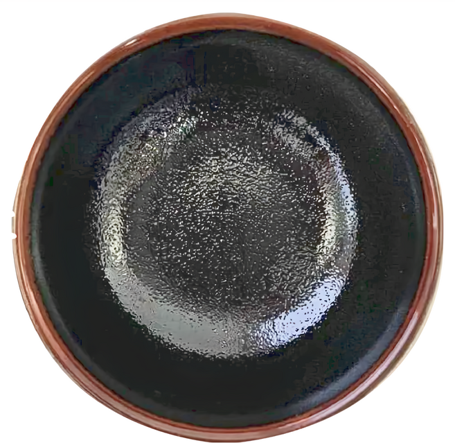 4井 -日本製 寬13cm 高7cm 容量450mL 陶瓷, 柚子天目黑, 1個