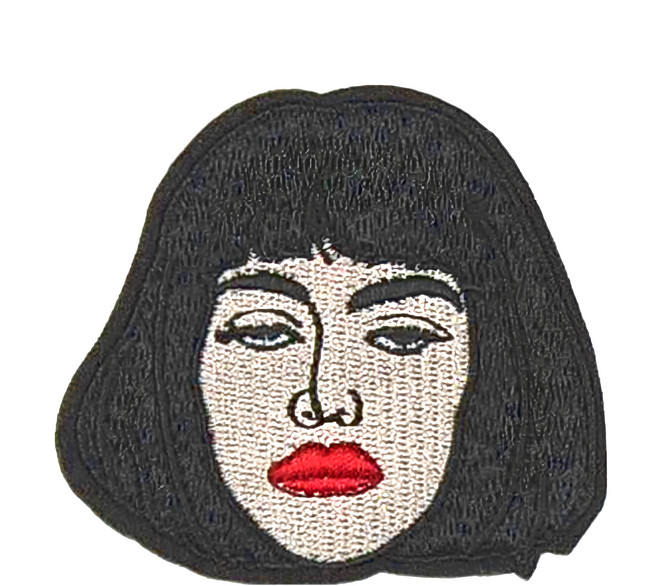 Hi 你好 刺繡貼紙, 大女白眼, 1張