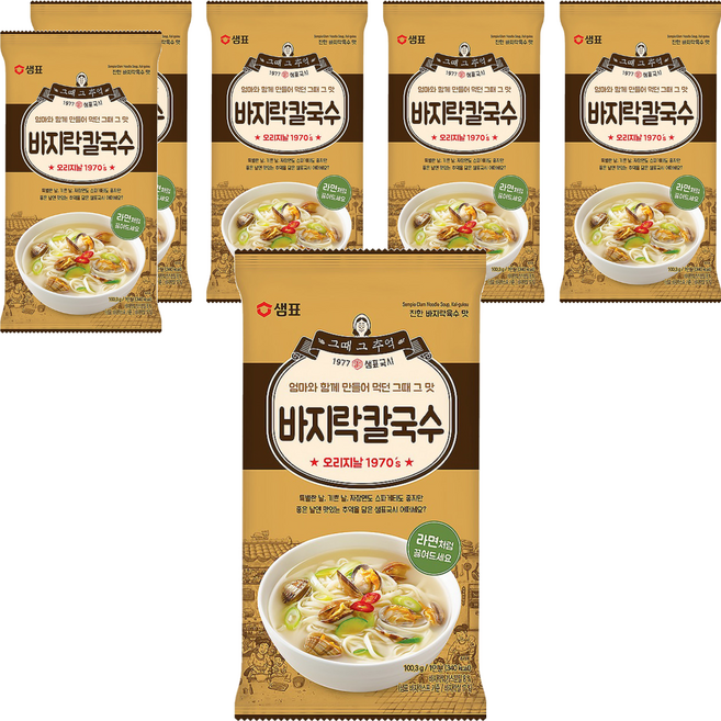 Sempio 膳府 蛤蜊湯刀切麵, 100.3g, 6包