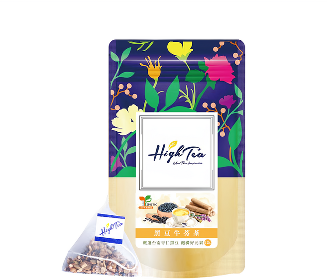 High Tea 伂橙 黑豆牛蒡茶包, 5g, 12包, 1袋