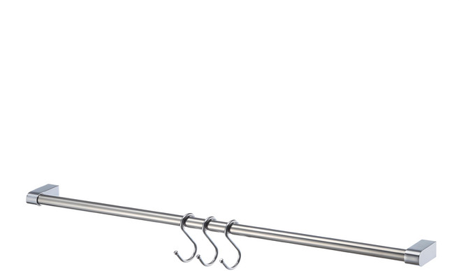 HomeMax 鎖牆式不鏽鋼吊桿120cm, 銀色, 1個
