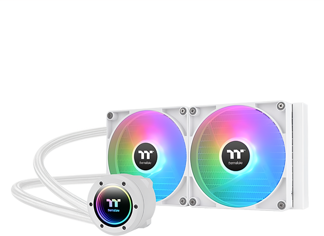 thermaltake 曜越 TH280 V2 ARGB Sync 主板連動水冷散熱器, CL-W377-PL14SW-A, 白色, 1個