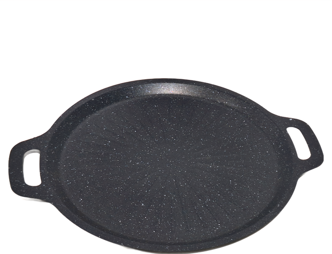 EDISH 壹滴水 韓版雙耳防燙麥飯石烤盤 34 x 1cm 2個, 34cm, 1組