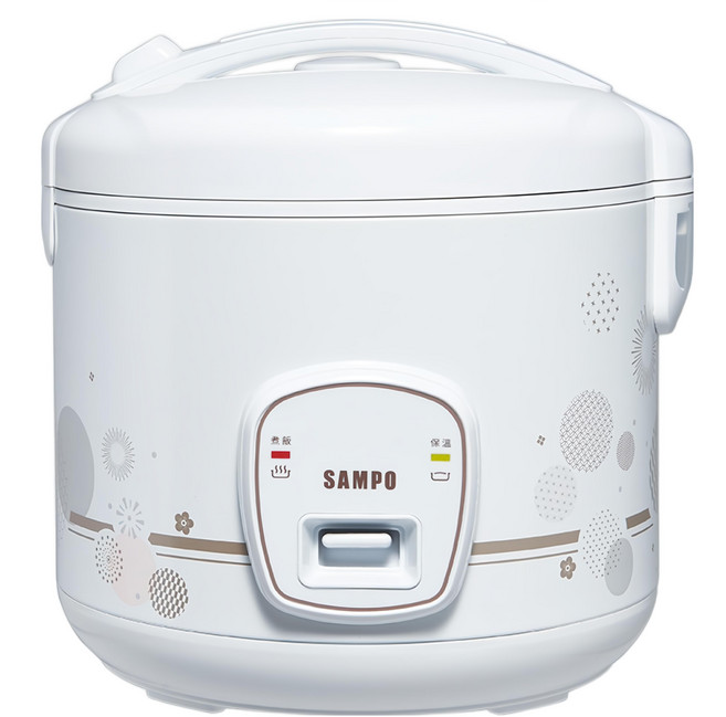 SAMPO 聲寶 10人份 厚釜 不沾內鍋 可拆式內蓋 電子鍋 650W 可立式飯匙 量杯 3級能源效率 白色 KS-KC18