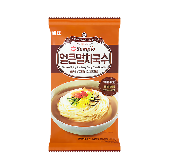 Sempio 膳府 辣味鯷魚湯細麵, 101g, 1包