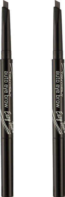 TONYMOLY 韓國原廠直供 Easy Touch 自動眉筆 0.4g, 2 Grey, 2支