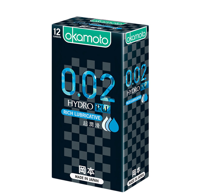 Okamoto 岡本 0.02RL超潤滑保險套, 1盒, 12入