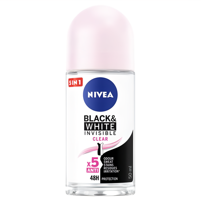 NIVEA 妮維雅 台灣公司貨 止汗爽身乳液 無印乾爽 滾珠瓶, 50ml, 1瓶