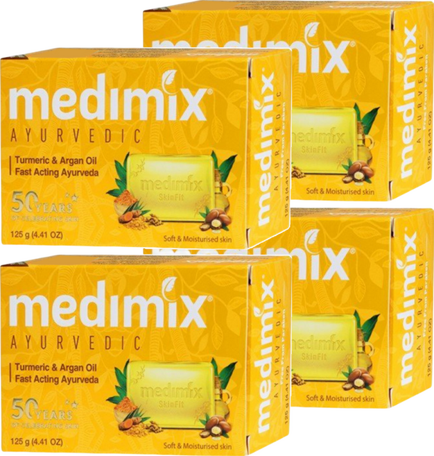 medimix 台灣公司貨 綠寶石皇室藥草浴 美肌皂 薑黃, 125g, 4個