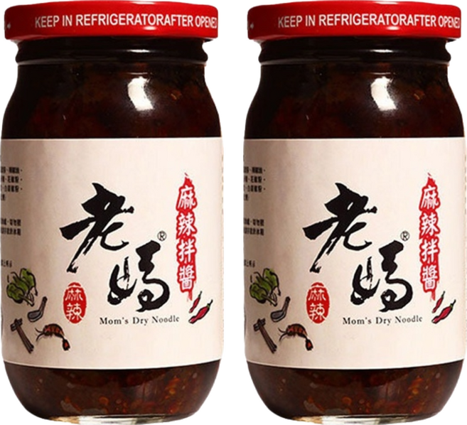 老媽拌麵 麻辣拌醬, 225ml, 2罐