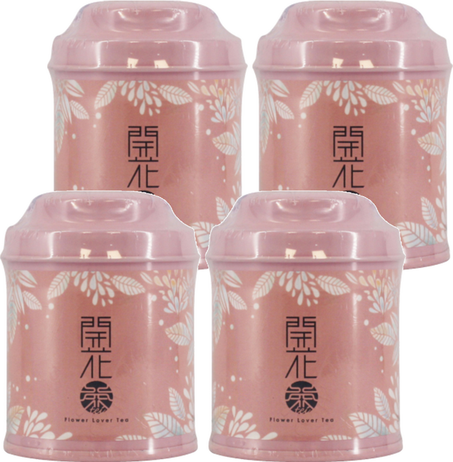 無藏茗茶 工藝花茶 會開花的茶 粉色 小茶罐, 8g, 1罐, 4罐