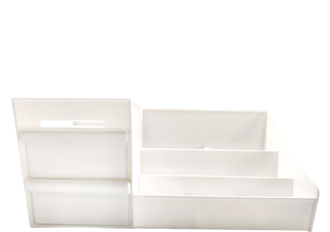 mohe 木暉居家 日式無印風桌面收納盒系列 40 x 18.5 x 0.3cm 1.3kg, 白色, 1盒