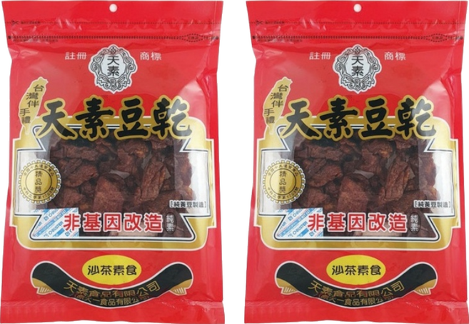天素食品 沙茶素食豆乾, 330g, 2包