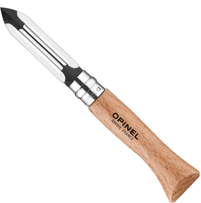 opinel法國廚房系列露營折刀不銹鋼削皮刀no06櫸木刀柄, 1入, 木紋