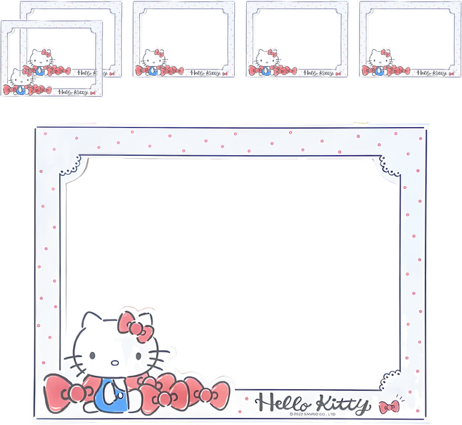 SANRIO 三麗鷗 蝴蝶結掛鏡 40 x 30 x 1.1cm, HELLO KITTY 白色, 1個