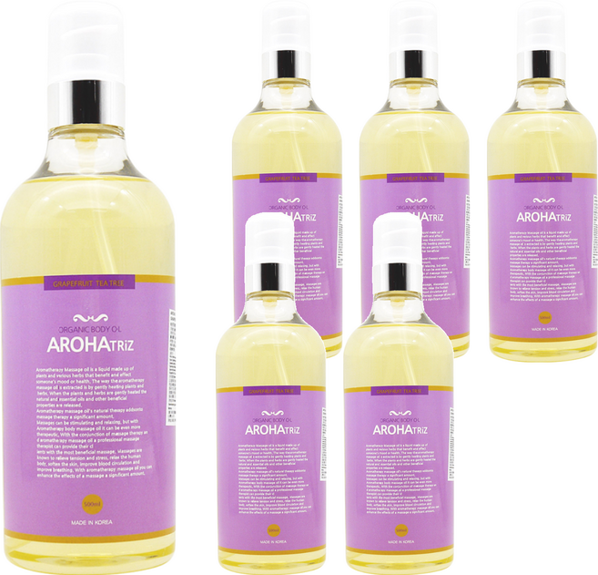 AROHATRiZ 身體精油 柚香茶樹 紫瓶, 500ml, 6瓶
