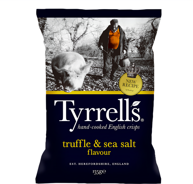 Tyrrells 泰勒思 洋芋片 黑松露海鹽, 135g, 1包