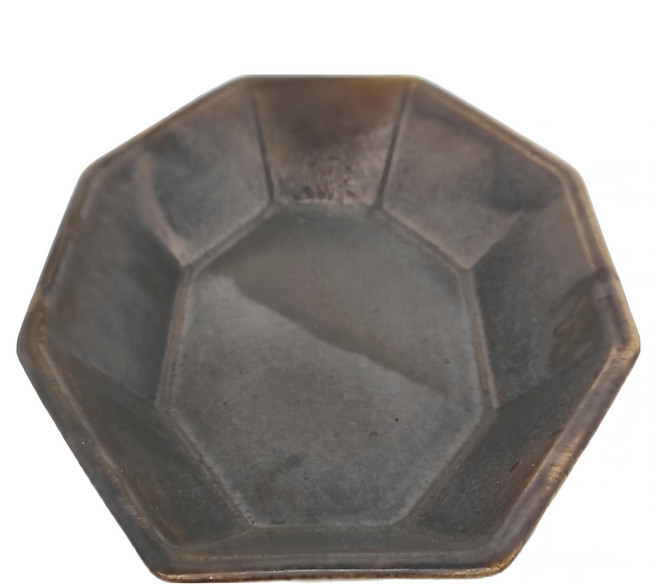 Ancient Pottery 復古八角皿, 黑色, 1個