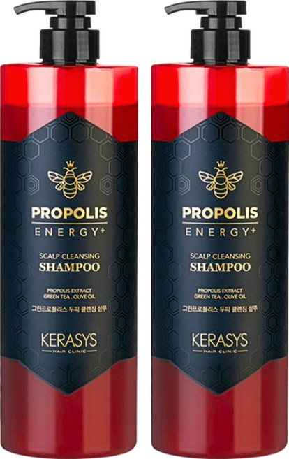KERASYS 可瑞絲 蜂膠活力光澤洗髮精 紅蜂膠, 1L, 2瓶