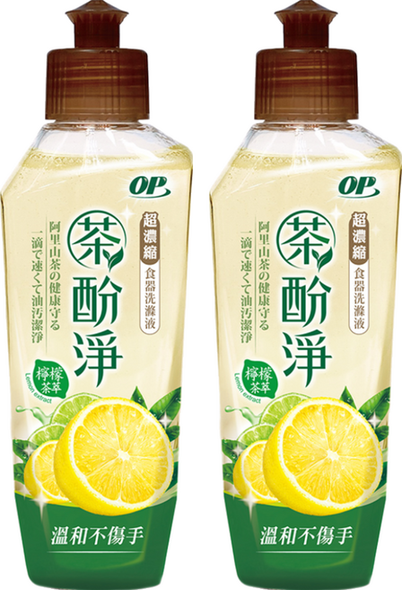 OP 茶酚淨洗潔精 檸檬茶萃, 300g, 2瓶