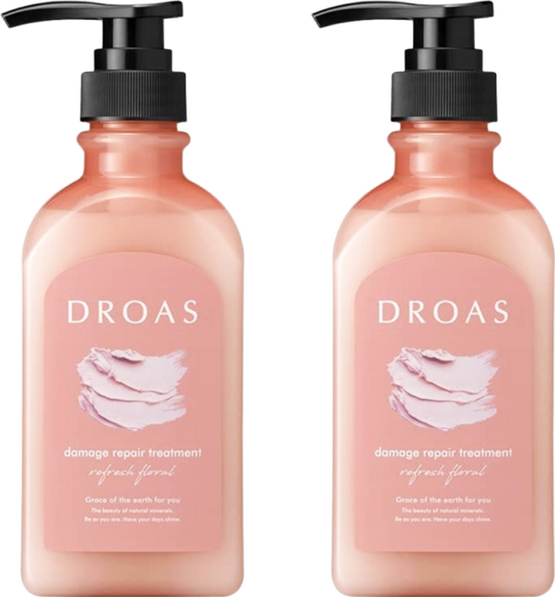 DROAS 熔岩泥 受損修復潤髮乳 花香, 400g, 2瓶