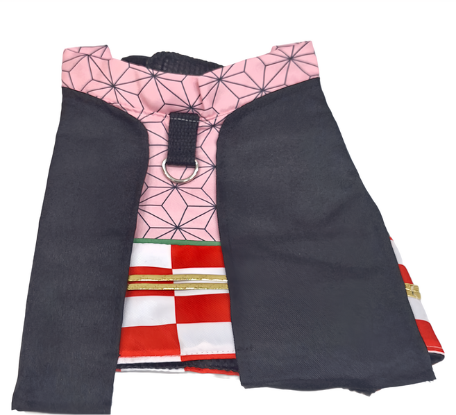 SassyDog 涼感胸背衣 和服風 4~6kg, 粉色, 1件