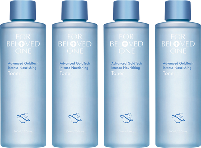 FOR BELOVED ONE 寵愛之名 台灣公司貨 黃金藍銅 玻尿酸保濕化妝水, 200ml, 4瓶