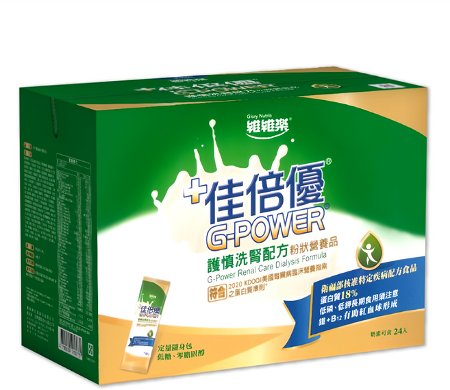 G-POWER 佳倍優 護慎洗腎配方粉狀營養品 24包, 1盒