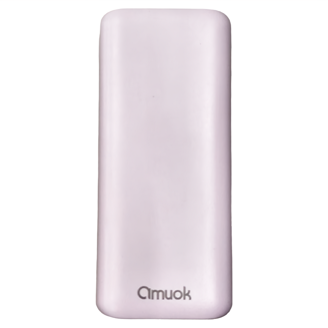 amuok 艾默克 輕彩雙USB行動電源 Micro USB + Type-C, MCK-9527, 白藤紫