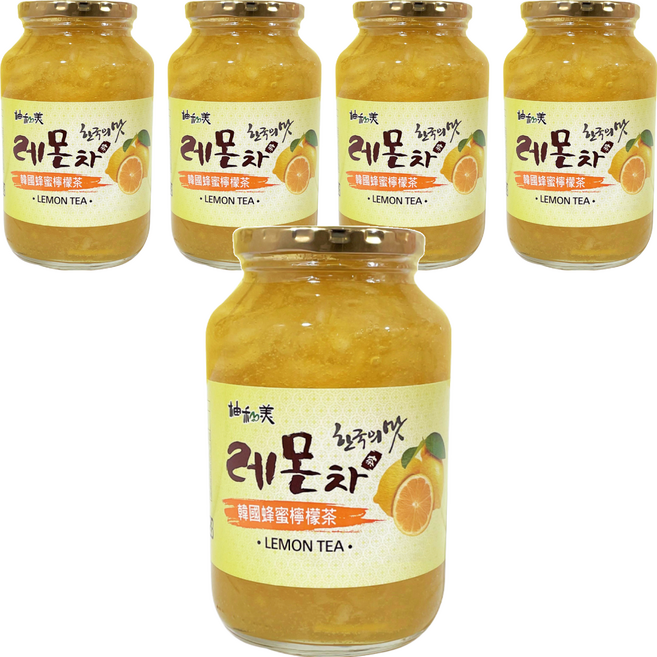 韓國蜂蜜檸檬茶, 1公斤, 1罐, 5罐