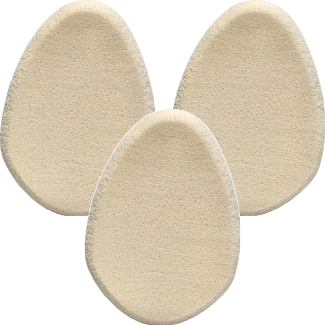 KAI 貝印 NERO BIANCO 雞蛋型粉撲 7.5 x 5.3 x 0.9cm, KQ-3508, 3個