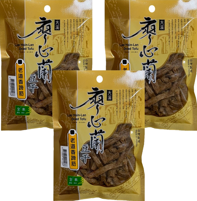 大溪廖心蘭豆干 老道香蹄筋, 70g, 3包