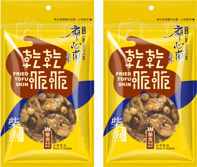 大溪廖心蘭豆干 乾乾脆脆 柴魚, 80g, 2包