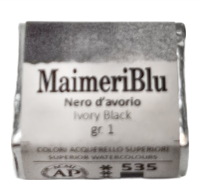MaIMeRI 美利 美利藍塊狀水彩 S1 535 象牙黑, 1.5ml, 1色