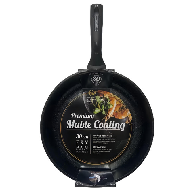 LiViNG ART 韓製麥飯石炒鍋, 30cm, 1個