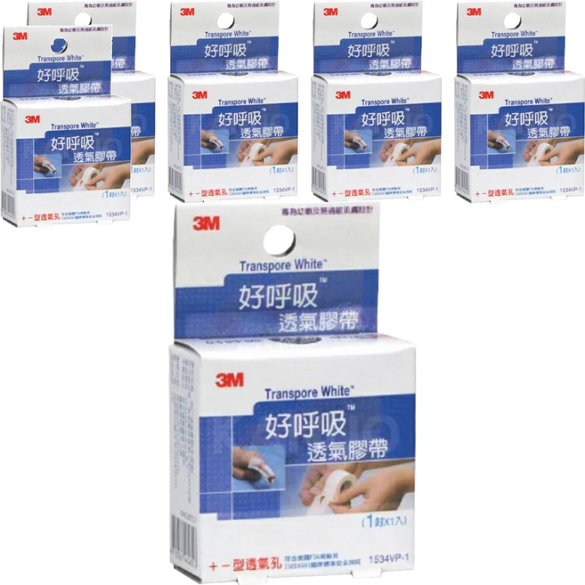 3M 好呼吸透氣膠帶 1吋, 6盒