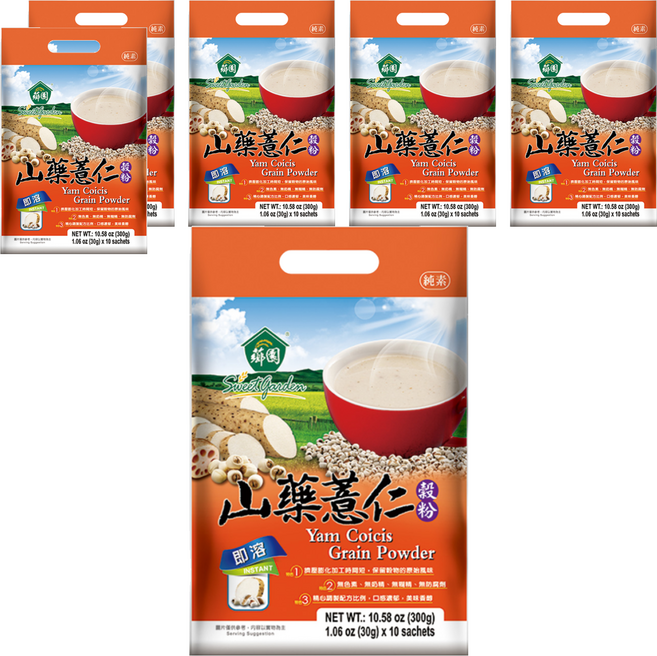 薌園 山藥薏仁穀粉, 300g, 6袋